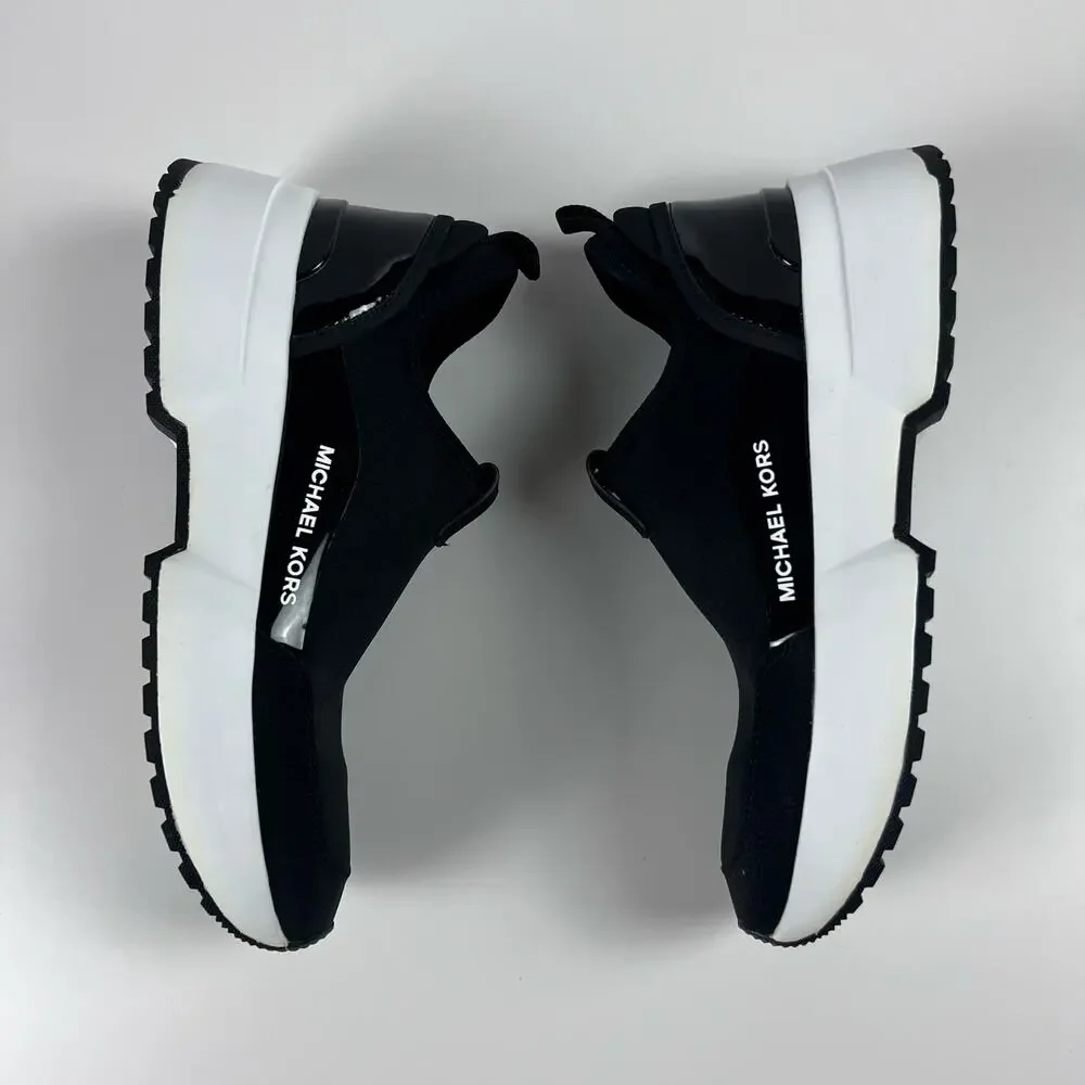 Michael Kors Muse Scuba Slip-On Trainer Sneakers Black White 8.5 - Picture 2 of 12